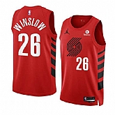 Men's Portland Trail Blazers #26 Justise Winslow 2022-23 Red Statement Edition Swingman Stitched Basketball Jersey Dzhi,baseball caps,new era cap wholesale,wholesale hats